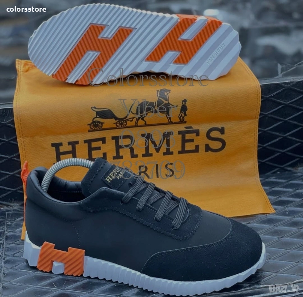 Мъжки черни маратонки Hermes/BR116L, снимка 1