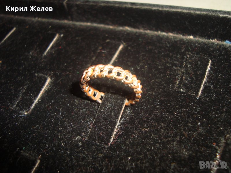 СТАР МЕДЕН АЖУРЕН ПРЪСТЕН ТИП ХАЛКА ВЪЗРОЖДЕНСКИ СТИЛ 20947, снимка 1