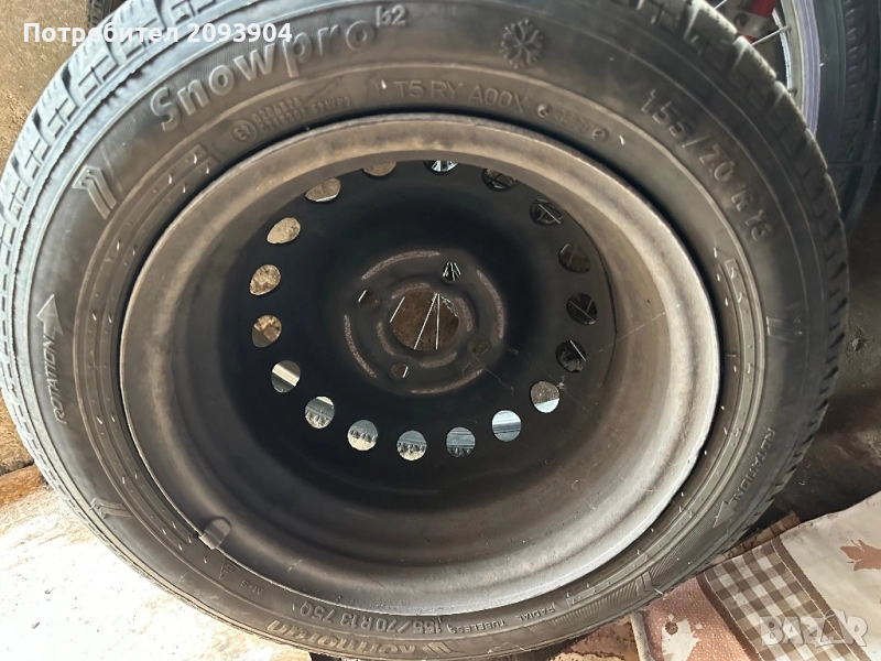 Зимни гуми 13 цола с джанти за опел корса, снимка 1