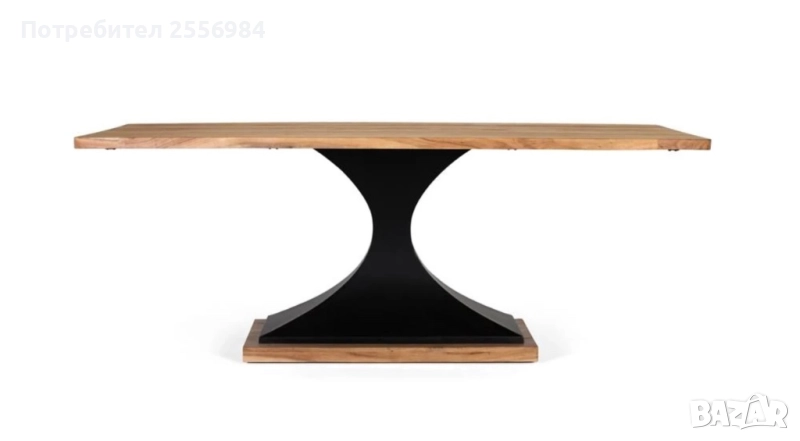 Трапезна маса 200/100 масивно дърво, снимка 1