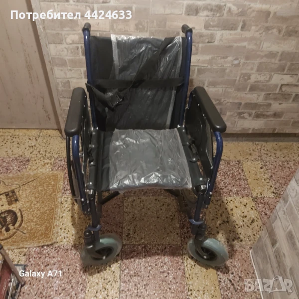 Инвалидна количка чисто нова за хора със наднормено тегло. 250кг., снимка 1