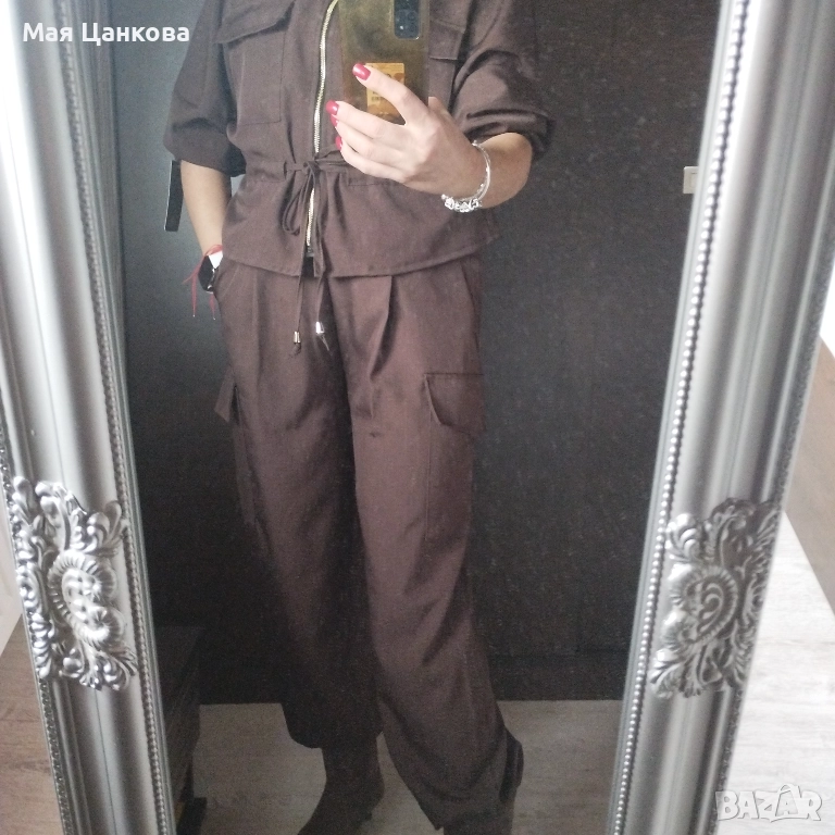 Кафяв дамски комплект , снимка 1