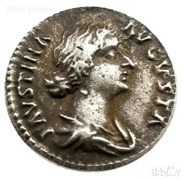 Монета Денарий на Императрица Фаустина II - Реплика, снимка 1