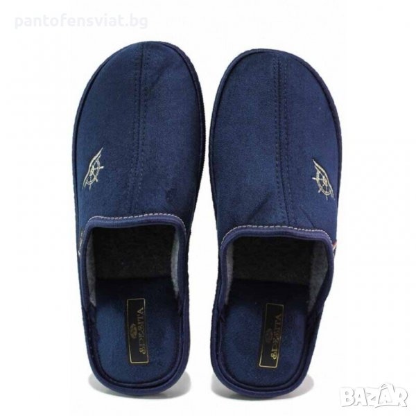 Мъжки домашни чехли Spesita синьо 41/46, снимка 1