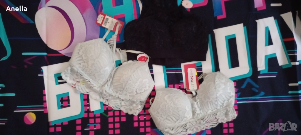 Дамски Сутиени Бюстиета 3 бр. С М, снимка 1