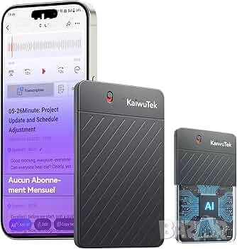 Диктофон с изкуствен интелект и транскрипция, почти човешка точност без абонамент, цифров диктофон, снимка 1