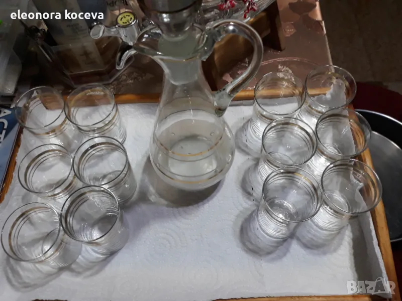 Сервиз за ракия старинен, снимка 1