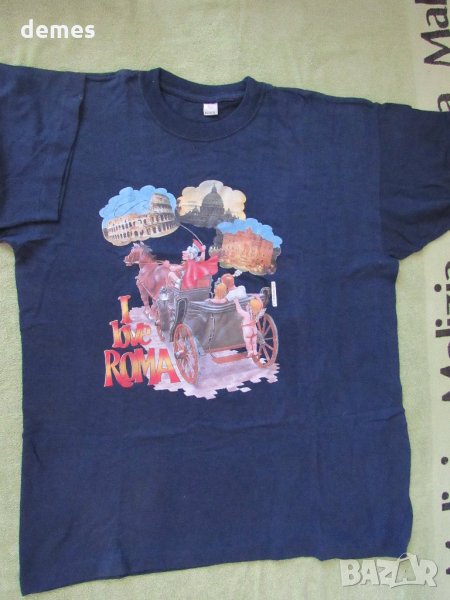  Оригинална мъжка тениска с къс ръкав от Рим с щампа,XL, снимка 1