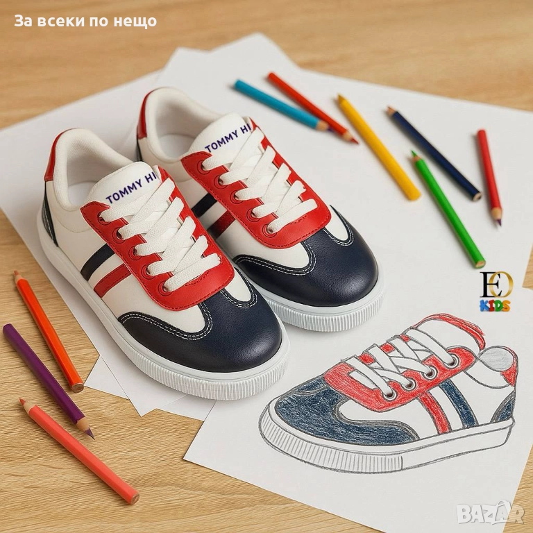 Tommy Hilfiger Детски Маратонки👟Детски Спортни Обувки Томи Хилфигер Код SK7, снимка 1