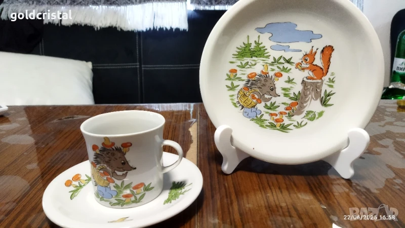Стар български порцелан детски комплект , снимка 1