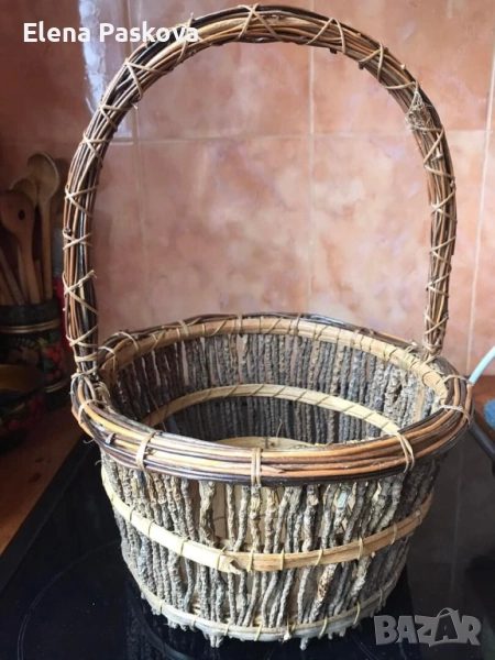 кошница масивна дърво за декорация , снимка 1