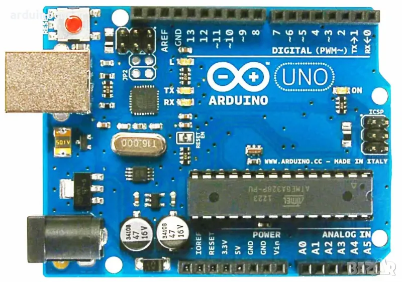 Продавам Arduino UNO R3 със чип на DIP сокет Ардуино , снимка 1