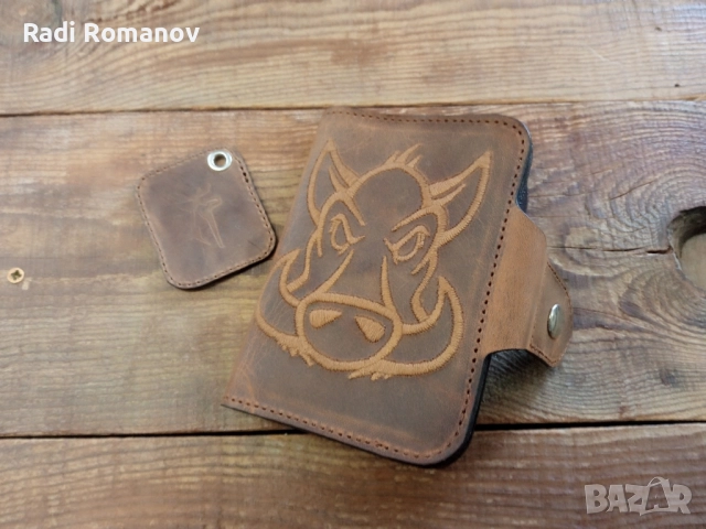 Джобен кожен портфейл 