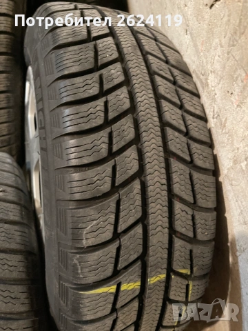 Продавам железни джанти с зимни гуми Michelin Alpin 185/60/15 , 5х100, снимка 3 - Гуми и джанти - 53108181