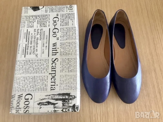 Нови обувки (балеринки) Scarperia, естествена кожа, номер 41, снимка 2 - Дамски елегантни обувки - 36449026