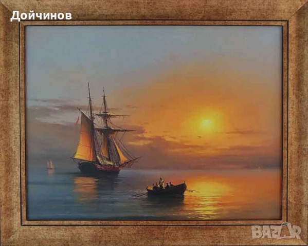 "Девятий вал", Айвазовски, картина, точно копие на оригинала , снимка 17 - Картини - 36529960