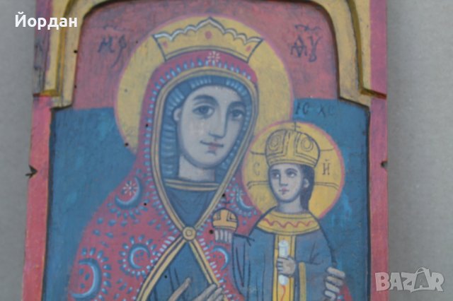 Стара българска икона ''Триптих'', снимка 8 - Колекции - 42154675