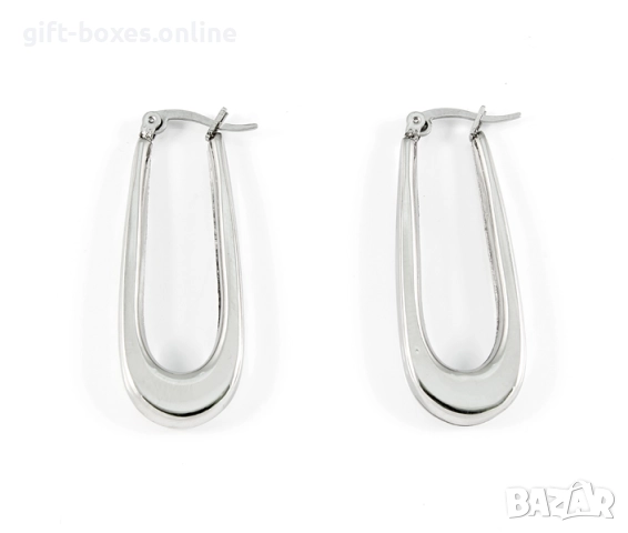 Стилни стоманени обеци