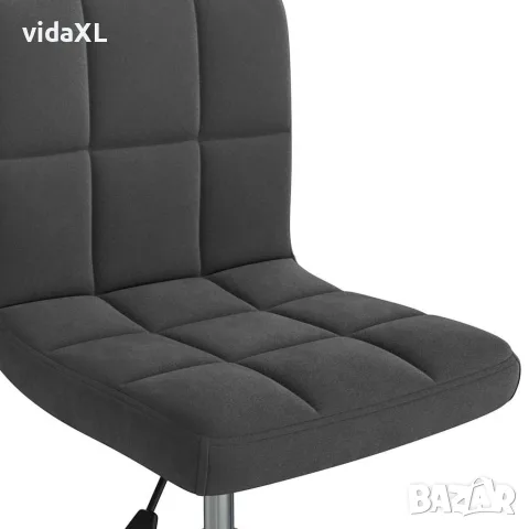 vidaXL Въртящ се офис стол, черен, кадифе, снимка 7 - Столове за офис - 56147014