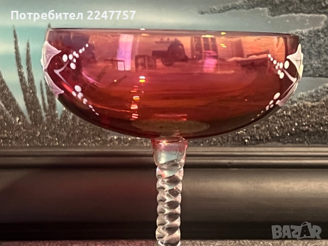 2 бр Бохемски кристал , снимка 3 - Антикварни и старинни предмети - 52253191