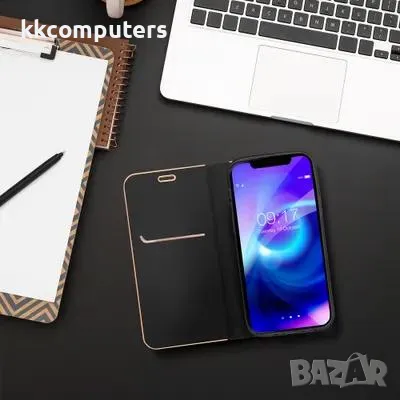 Калъф тефтер Luna /Черен-Златен/ за Samsung S24 Fe Баркод : 3131628, снимка 3 - Калъфи, кейсове - 49166291