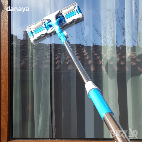 1793 2 в 1 Стъклочистач микрофибър и силиконово перо с чупещо рамо