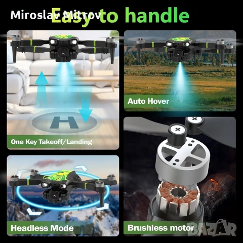 Мини дрон Morly 4K, снимка 4 - Дронове и аксесоари - 54045563