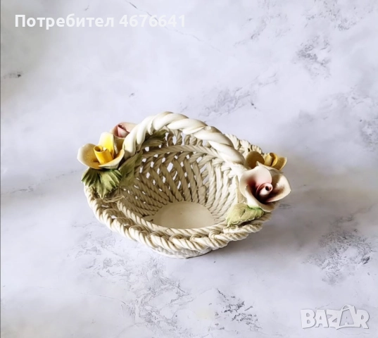 Кошница Capodimonte, снимка 3 - Декорация за дома - 52937209