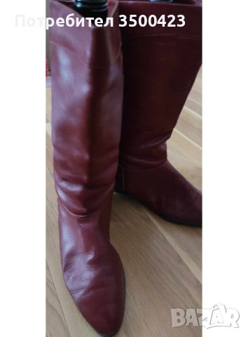 Червени дамски ботуши, снимка 2 - Дамски ботуши - 42548480