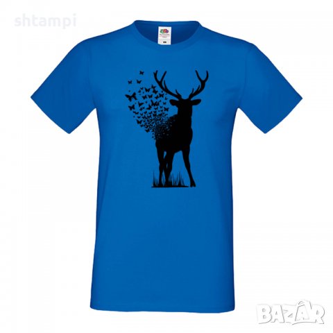 Мъжка тениска Deer Butterfly Елен Пеперуди,Изненада,Подарък,Празник , снимка 8 - Тениски - 36813830