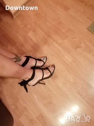 LJO by Jennifer Lopez, черни сандали с връзки и елементи от естествена кожа , снимка 9 - Дамски обувки на ток - 29711116