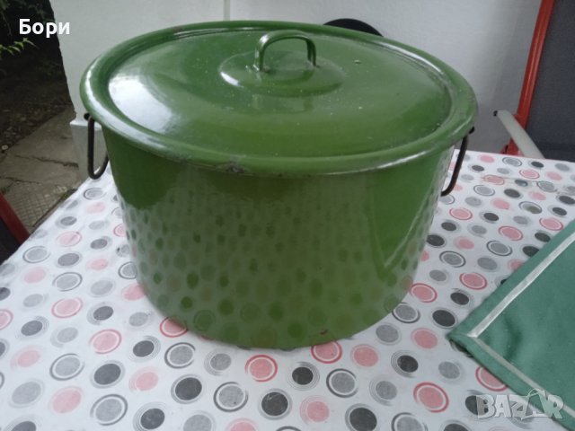 Стар емайлиран казан 22 литра  1955г