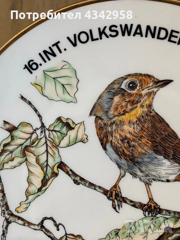 Винтидж чиния за стена от Lorenz & Sohn Bavaria., снимка 3 - Антикварни и старинни предмети - 52113966