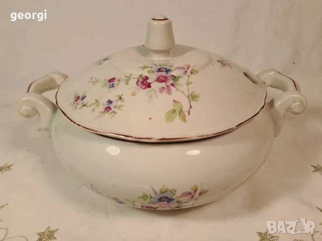 стар български порцеланов супник Китка Нови пазар 1956г.       26/2, снимка 11 - Аксесоари за кухня - 50677305