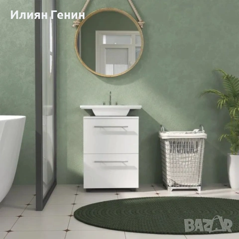 Шкаф за баня HOMCOM, шкаф за мивка , снимка 7 - Шкафове - 54095597