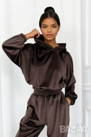 Дамски велурен комплект от две части Cloud, 3цвята , снимка 3 - Комплекти - 52698904