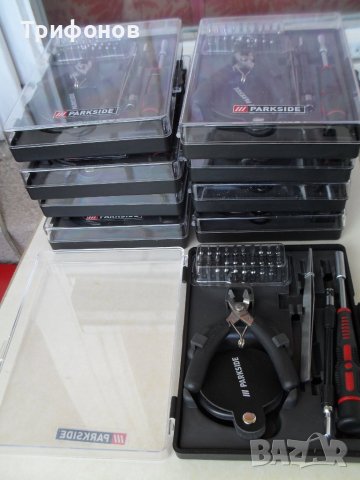 Отвертка бит клещи лупа пинсета ОРИГИНАЛ „РARKSID“-35ч  Фина механика комплекти , снимка 2 - Отвертки - 34724390