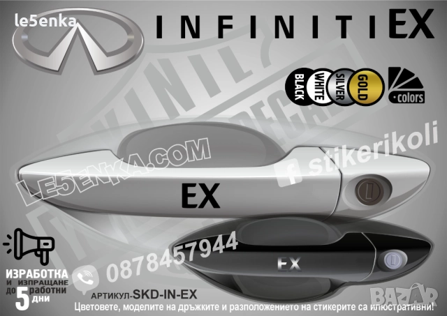 Infiniti EX стикери дръжки SKD-IN-EX