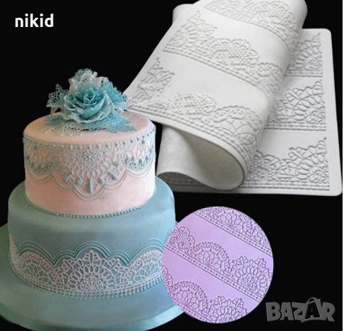 Голяма комбинирана Тройна силиконов молд форма за украса торта гъмпейст захарна, снимка 1 - Форми - 31624306
