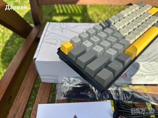 Механична Клавиатура Ajazz x Nacodex NK61 / 60% / Cherry MX Red Switch-ове / Hot swap /, снимка 4 - Клавиатури и мишки - 53353364
