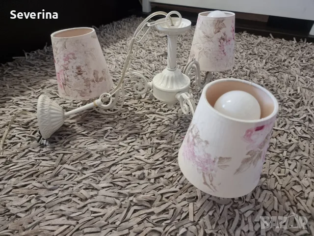 Полилей, стил винтидж с флорални мотиви , снимка 4 - Полилеи - 56152862