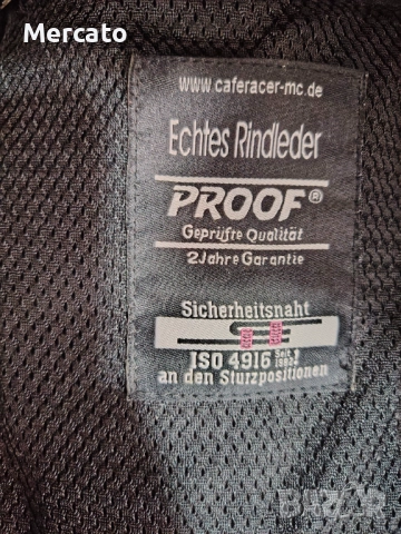 Кожено мото  яке стил "Cafe Racer" , снимка 5 - Аксесоари и консумативи - 52322705