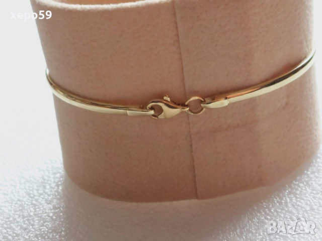 Златна дамска гривна с гранати-злато 585, снимка 12 - Гривни - 52307481