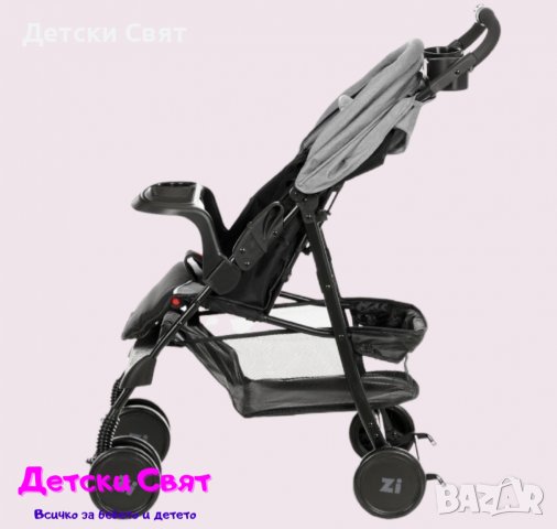 Лятна детска количка ZIZITO Adel, сива, снимка 4 - Детски колички - 37012844