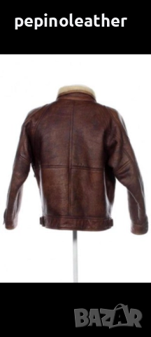 RAF (Royal Air Force) пилотско кожено яке от истинска агнешка кожа, тип В-3, размер 50 / L, снимка 2 - Якета - 52794358