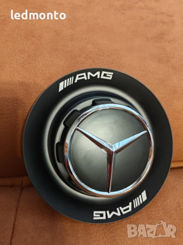 144 мм алуминиева капачка за джанта Mercedes AMG – черна, на резба monto.bg, снимка 3 - Части - 53878599