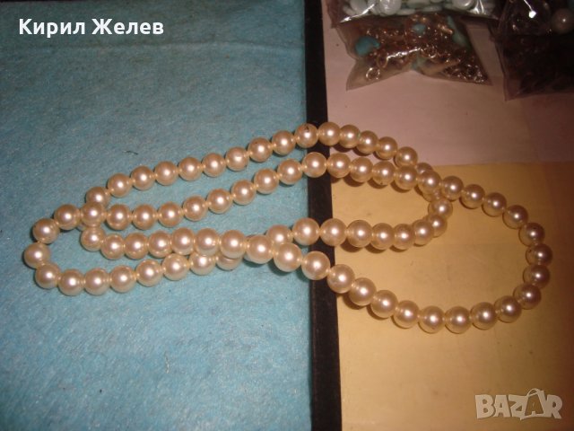 СТАРО ПЕРЛЕНО РЕТРО АРТ ДЕКО ВИНТИДЖ КОЛИЕ 27042, снимка 4 - Колиета, медальони, синджири - 35119887