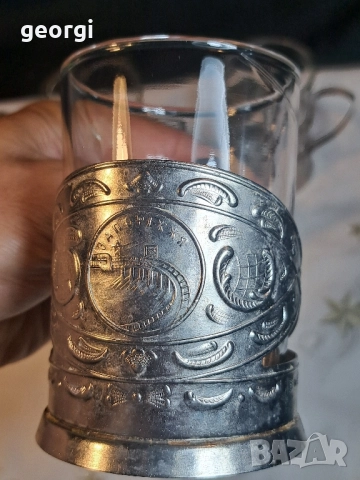 съветски чаши с подстакани 27/5, снимка 3 - Чаши - 51740282