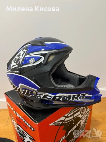 Детска мотокрос каска WULFSPORT - S, снимка 4 - Спортна екипировка - 53002462