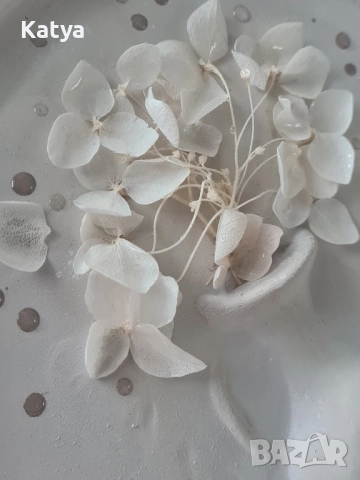 Ръчно изработена декорация ваза с цветя, снимка 3 - Декорация за дома - 52350881